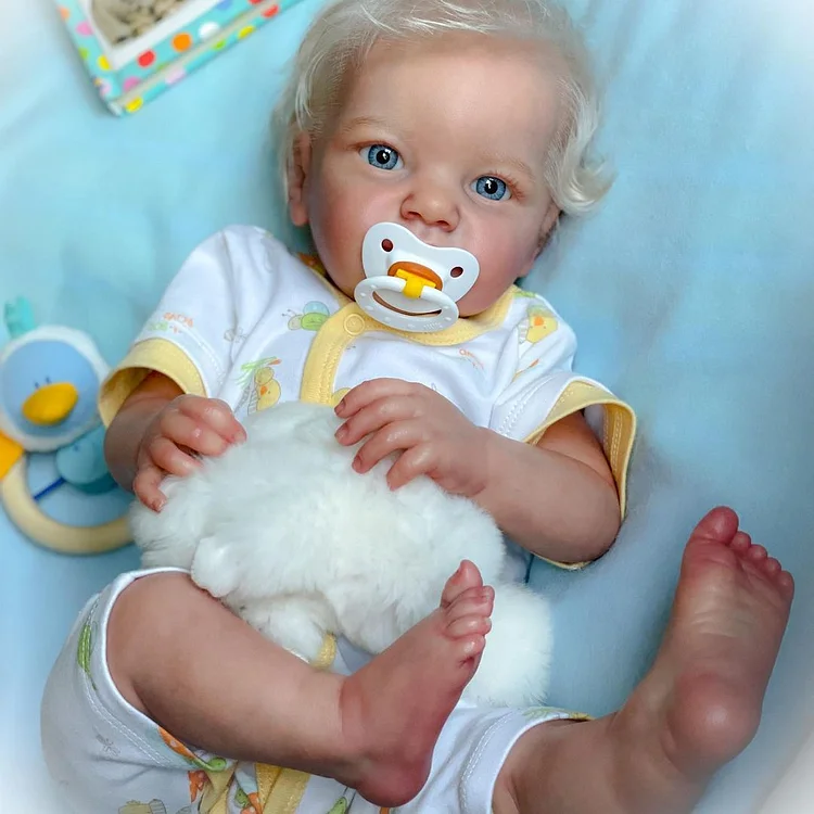 22" Soft Touch Cloth Body Silicone Reborn Doll Clementine Rebornartdoll® Rebornartdoll®