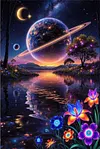 Luxury AB Velvet Diamond Painting Kit - Planet