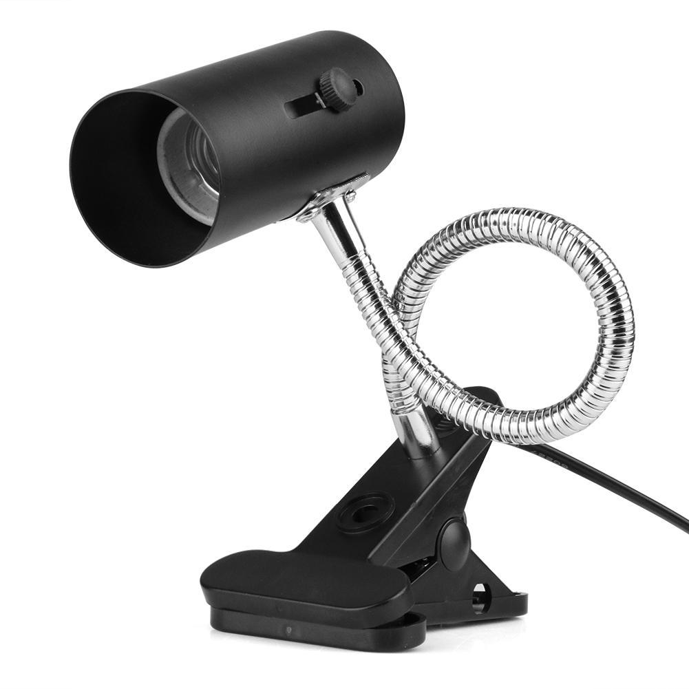 

Reptile Lamp Holder Clip Clamp Turtle Fish Heat Light Habitat Stand, Black, 501 Original