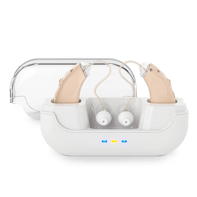 Rechargeable Hearing Aids For Seniors  With 4 Channel And Intelligent Noise Cancelling 