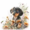 4pcs Diamond Painting -DIY Round Drill Dog Rabbit Panda Elephant