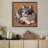 Diamond Painting -DIY Round Drill Stone Art Black Cat(40x40cm)