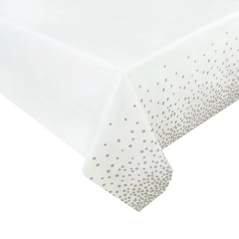 274*137cm Rose Gold Disposable Tablecloth Plastic Dot Table Cloth Cover Kids Adult Birthday Party Decoration Wedding Baby Shower