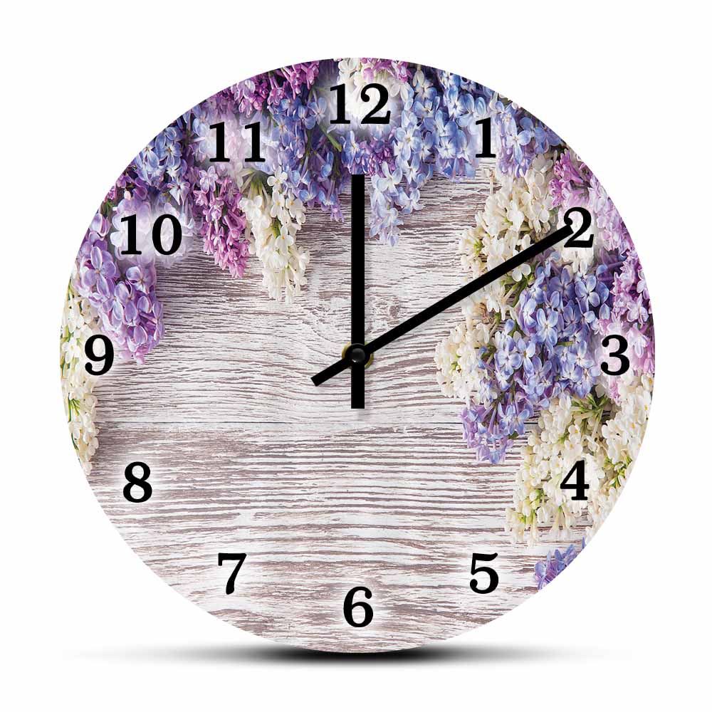 

Lavender Botanical - Frameless Acrylic Wall Clock, 501 Original