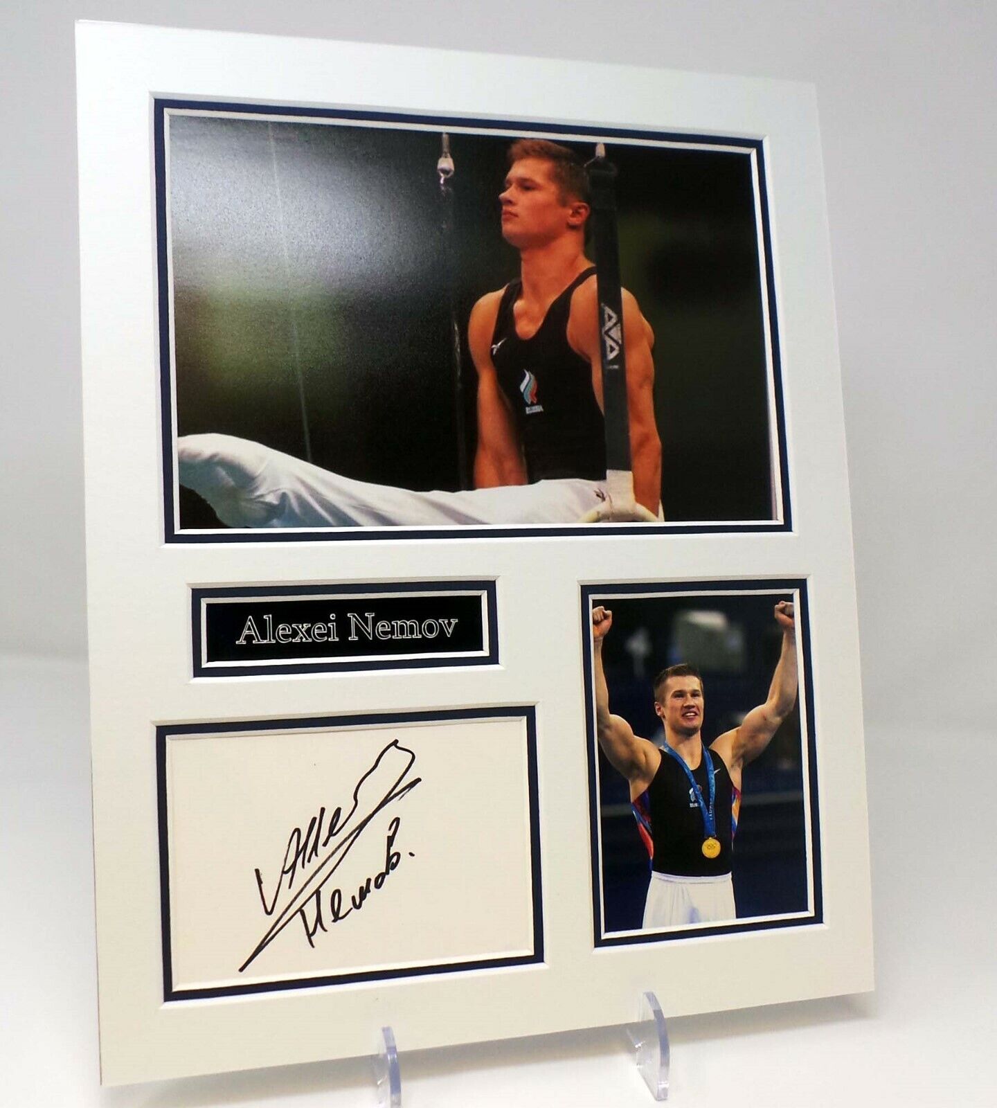 Alexei NEMOV Signed Mounted Photo Poster painting Display AFTAL COA Gold Medal winning Gymnast
