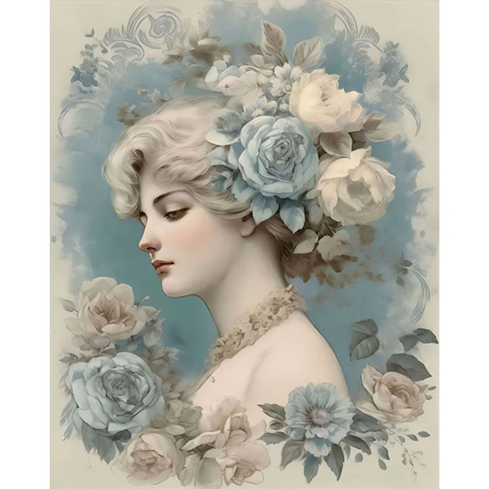 DIY Paint By Number 40*50cm - Retro Rose Girl