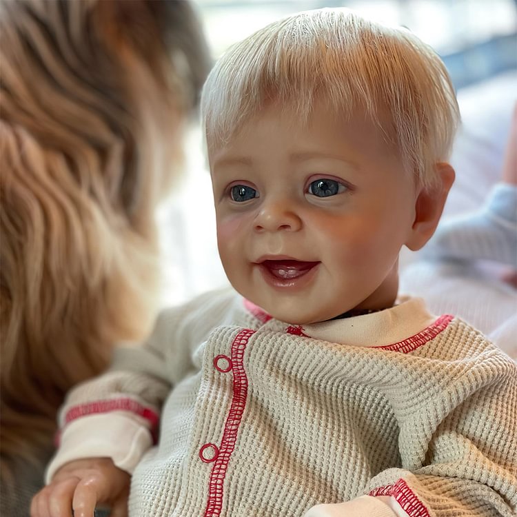  [NEW!]20"Handmade Lifelike Naive and Innocent The Smiling Reborn Baby Toddler Boy Named March - Reborndollsshop®-Reborndollsshop®