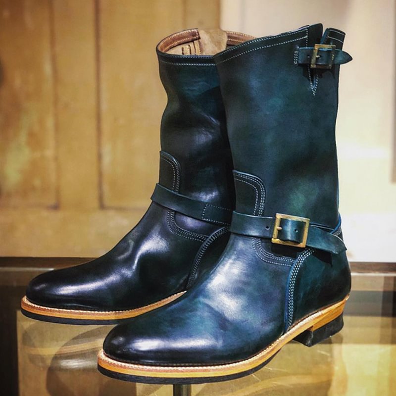 Retro Hand-rubbed Engineer Handmade Boots