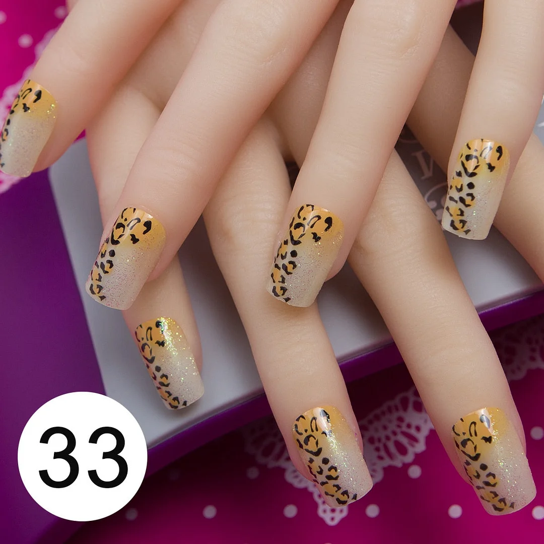 With 1 Piece Of Nail Adhesive Tape 24pcs/Box Press On Nail Art Tips Full Cover 10 Sizes False Nail Art Wedding Nails-Nail Inspo