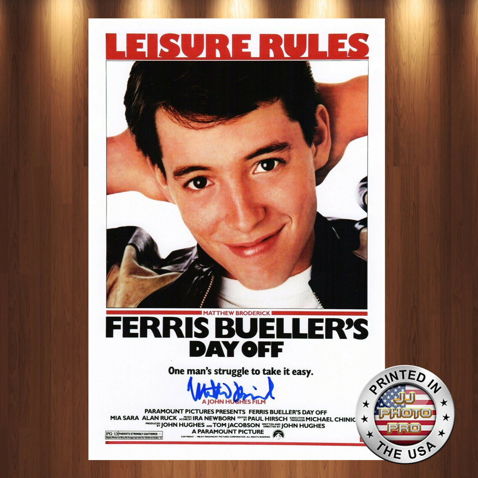 Matthew Broderick Autographed Signed 8x10 Photo Poster painting (Ferris Bueller's Day) REPRINT