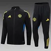 Joyfball 2025/2026 Manchester United Long Zipped Jacket Black Football Jersey 1:1 Thai Quality