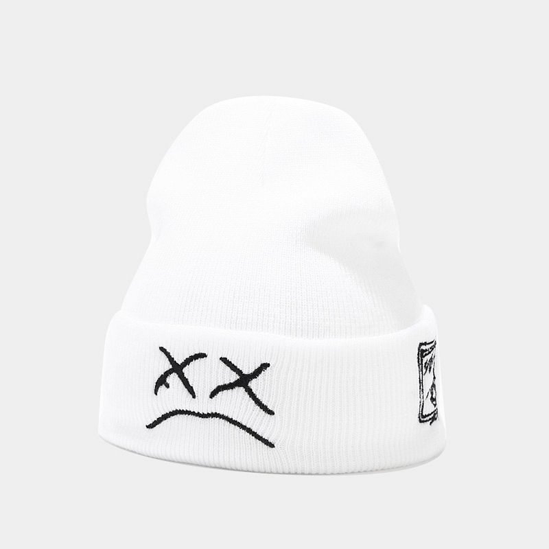 Sad Face Knitted Beanies Hat