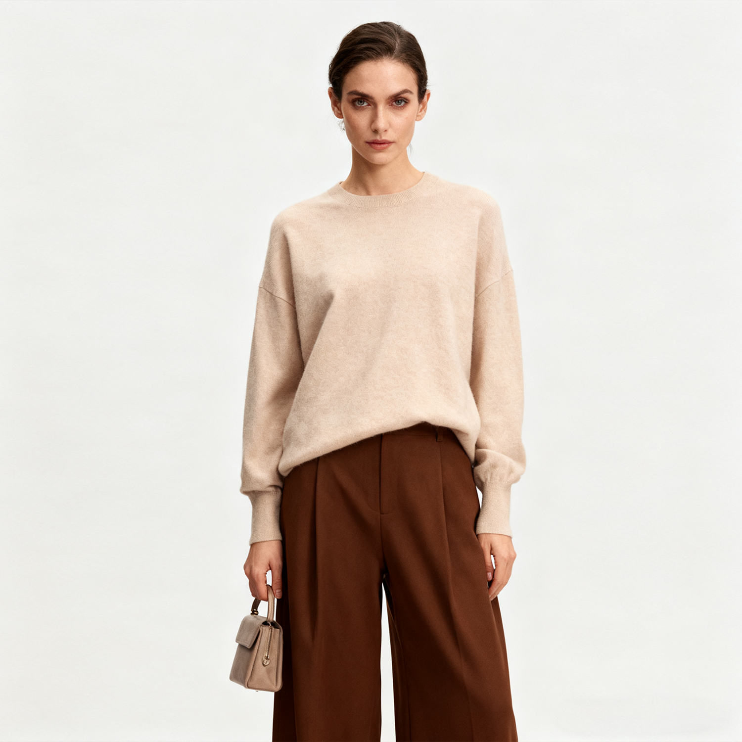 Women's Classic Cashmere Sweater | Relaxed Fit Knit Top REAL SILK LIFE