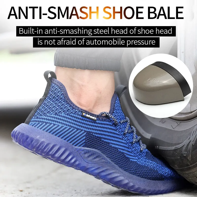 Work Safety Shoes Men Ankle Boots Shoe Man Work Summer Breathable Lightweight Boots Oil Resistant Sneakers Freeshipping 2021