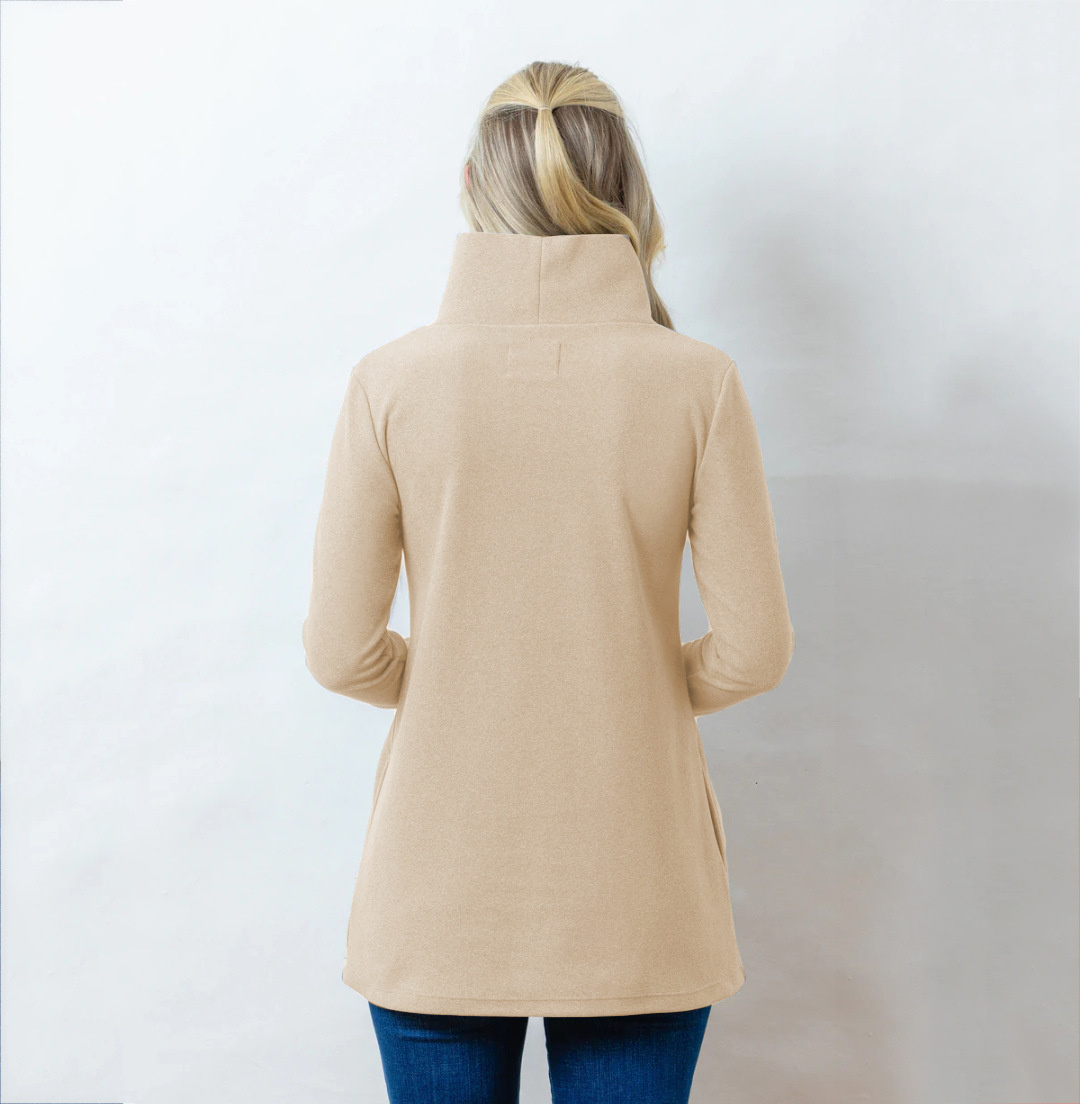 Ootddress Fleece Women's Turtleneck Sweatshirt Long Sleeve Bodycon Basic Pullover Oversized Knit Tops Basic Inner Jumper Sweatshirts