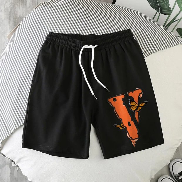 Personalized street butterfly print shorts
