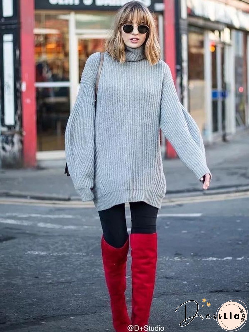 Round Neck Loose Knitting Sweater