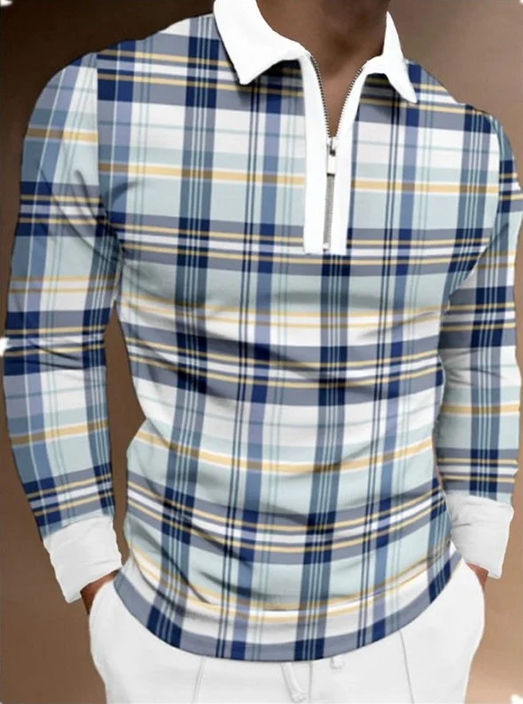 Men's Polo Shirt Long Sleeve Casual