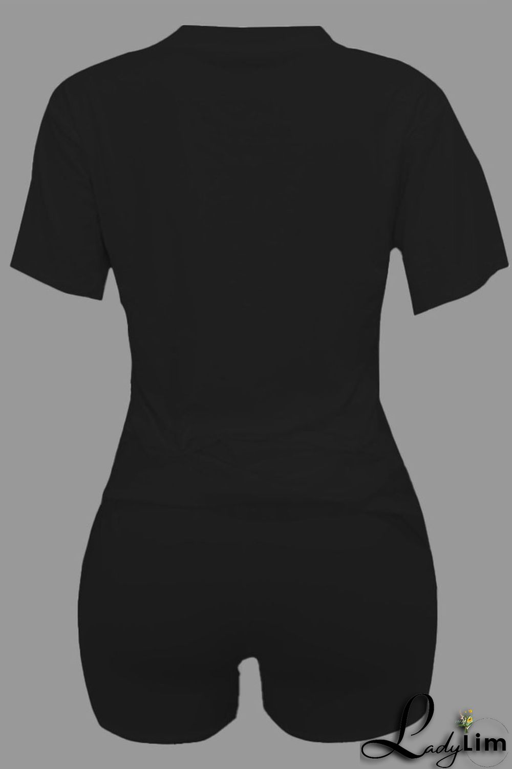 Orange Casual Print Patchwork O Neck Short Sleeve Two Pieces