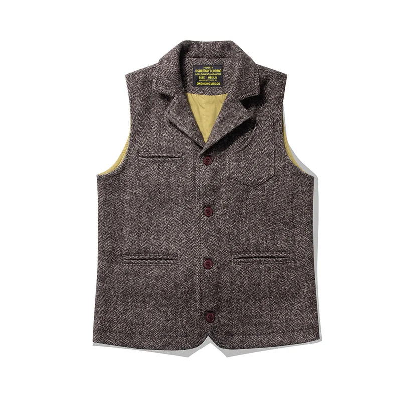 Men's Retro Vest British Wool Blend Vest