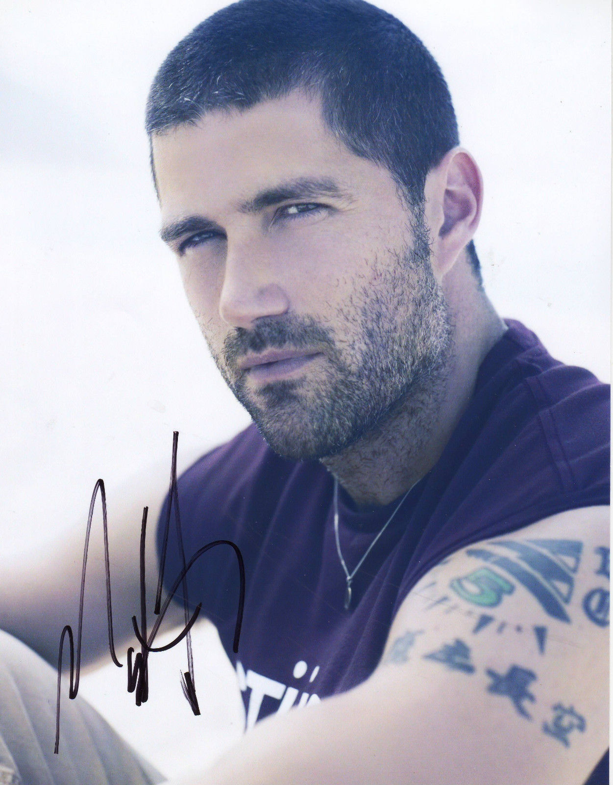 MATTHEW FOX - LOST AUTOGRAPH SIGNED PP Photo Poster painting POSTER