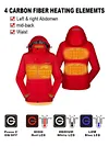 Women's heated jacket with battery pack, heated jacket with detachable hood, waterproof and windproof