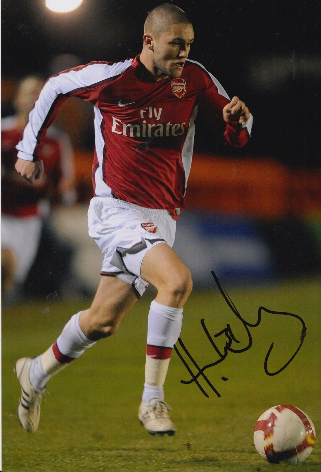 Henri Lansbury Hand Signed 12x8 Photo Poster painting - Arsenal Autograph.