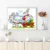 Bunny Easter - 14CT Stamped Cross Stitch 18*15cm/7.09*5.91in(Brand)