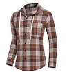 Men's Casual Plaid Hooded Long Sleeve Shirt