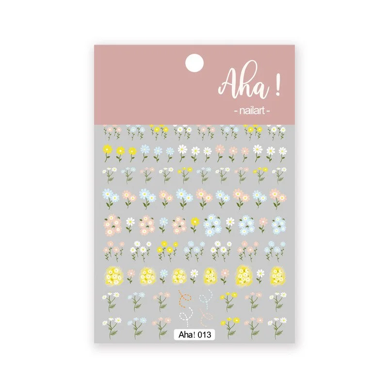 1 Pc Moon Sun Design New Style Nail Stickers Adhesive Transfer Cute Brown Bear Bunny Nail Art Decals Manicure Accessories XQL10