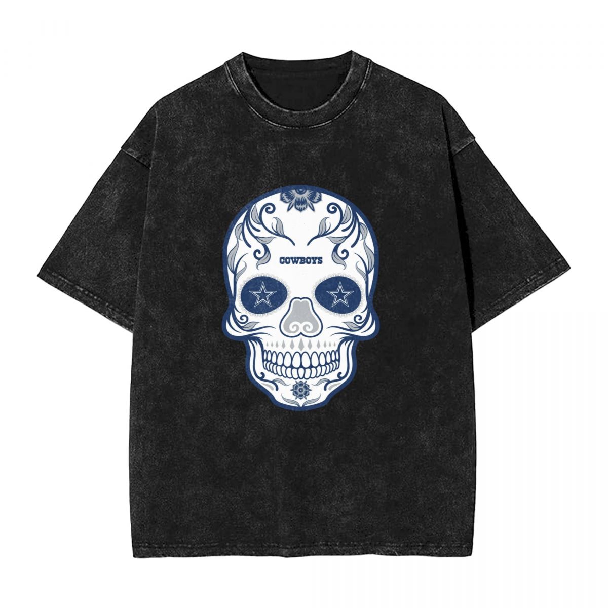 Dallas Cowboys Skull Vintage Oversized T-Shirt Men's