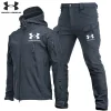 UNDER ARMOUR&reg; Men's Set Spring Fall 2024 - New Waterproof Tactical Hoodie (Two-piece Jacket + Pants Set)