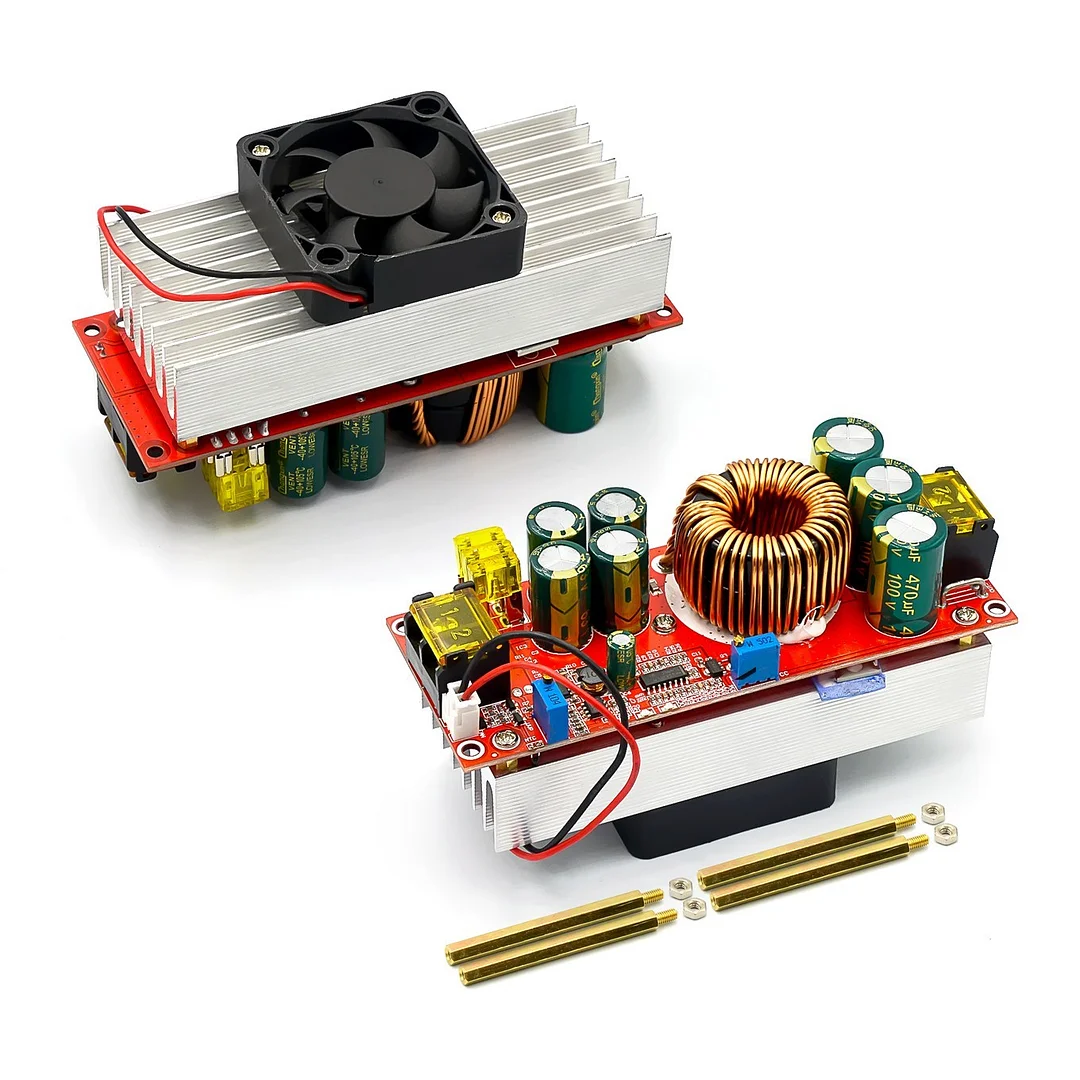1800W 40A DC-DC DC Constant Voltage Constant Current Boost Converter Boosts 10-60V by Fan for 12-90V Boost Power supply Module