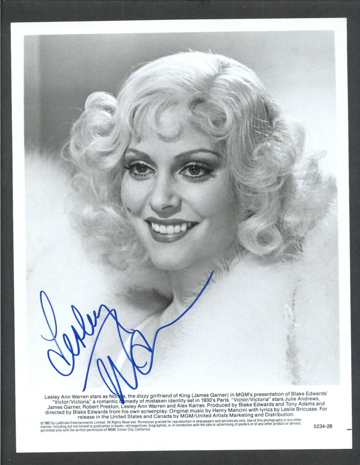 Lesley Ann Warren - Signed Autograph Movie Still - Victor Victoria