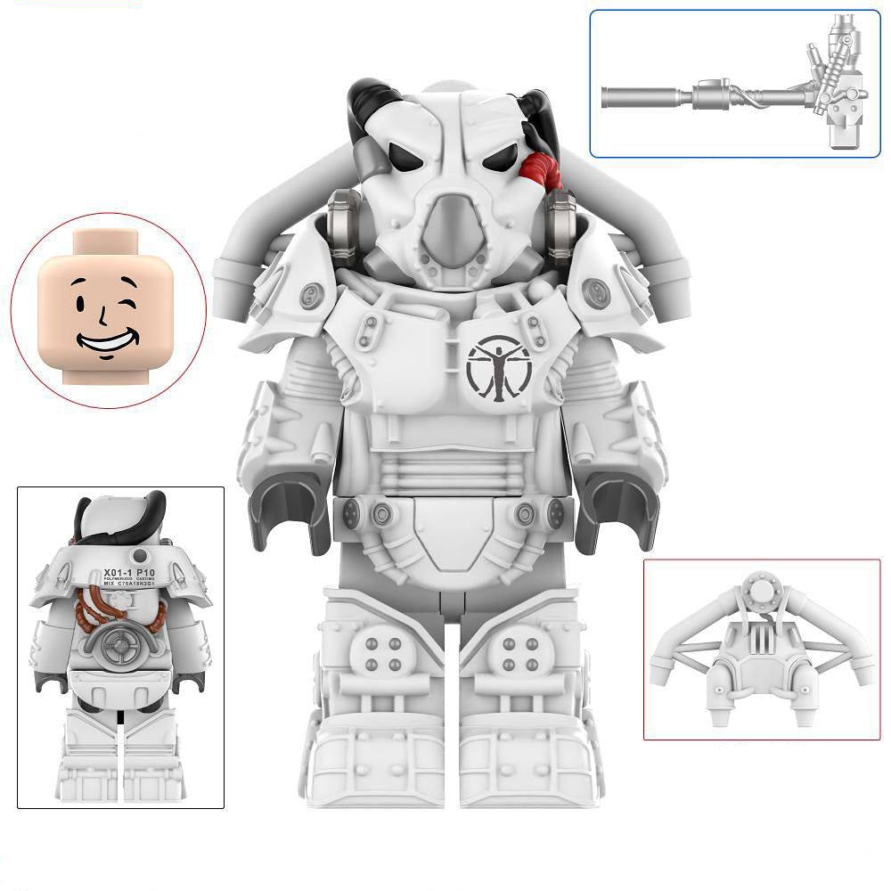 X-01 Power Armor Custom Fallout Minifigure Minifigure Bricks monstertoys