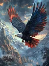 Diamond Painting-DIY Full Round Drill Flying Eagle(75*45 CM)