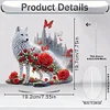 DIY Flower Wolf Acrylic Special Shaped Diamond Painting Desktop Ornament