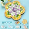 DIY Glass Mosaic Tiles Handmade Mixed Color Mosaic Kits with Wooden Coaster Kits