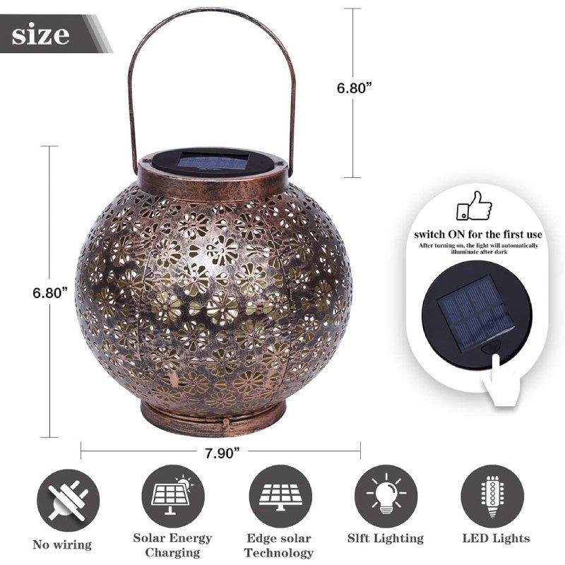 Floral Solar Garden Hanging Lantern
