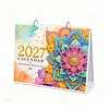 DIY 2027 Diamond Painting Calendar Art Kit Paper Desk Calendar Desktop Decoration Craft Kit