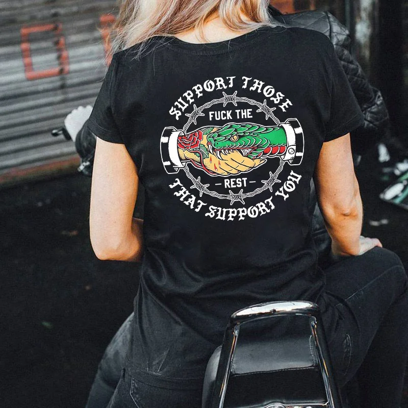 SUPPORT THOSE THAT SUPPORT YOU Snake Print Women's T-shirt