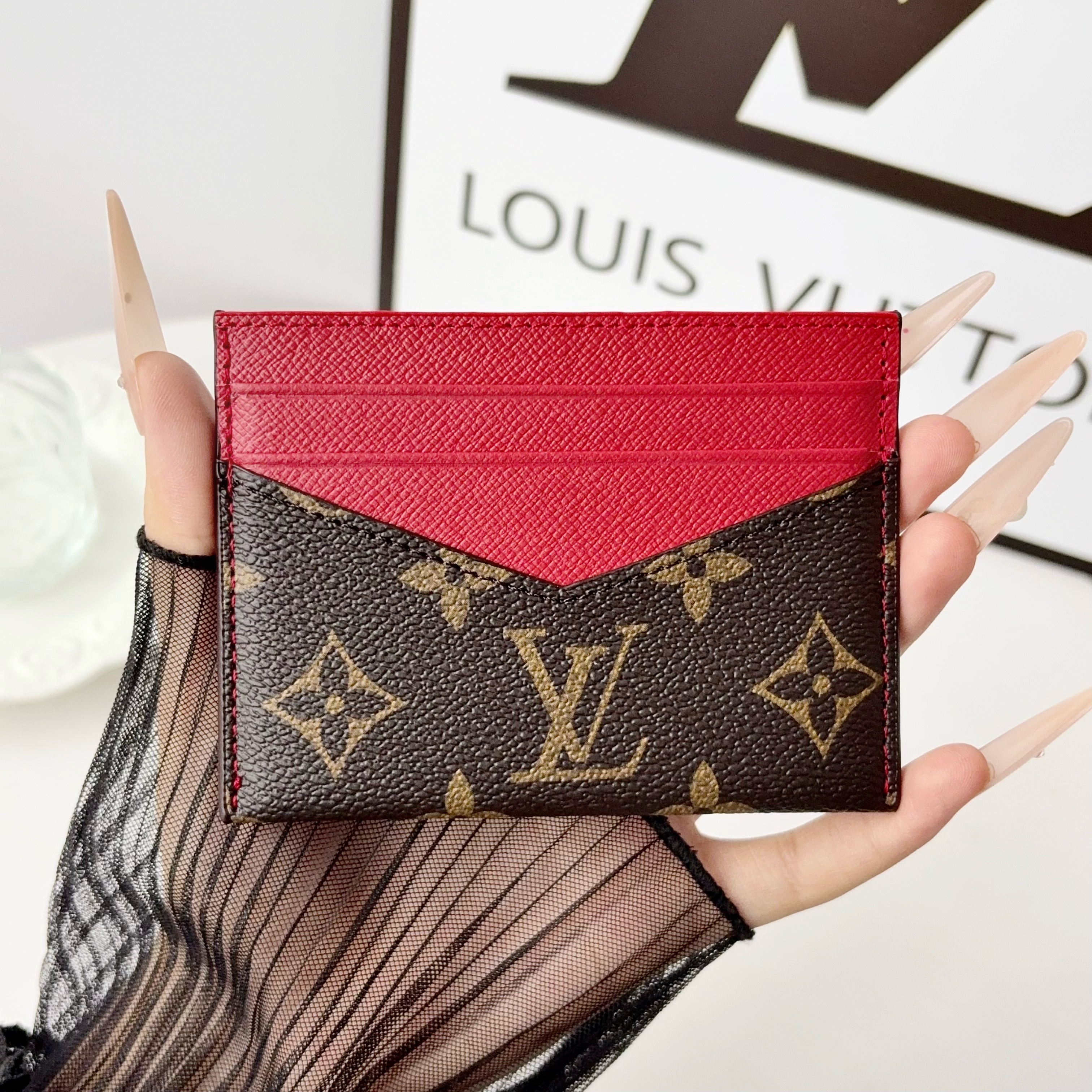 Louis Vuitton Monogram V-Shape Card Holder | Luxury Designer Slim Wallet for Your Daily OOTD