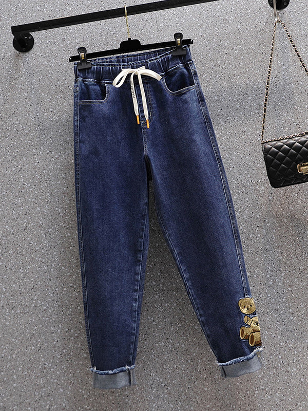 Women Half Sleeve V-neck Solid Color Dress