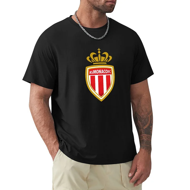 AS Monaco Graphique Coton T-shirt Manche Courte Homme