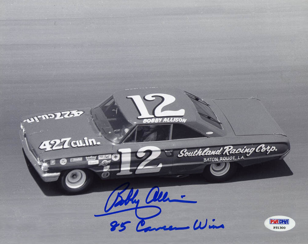 Bobby Allison SIGNED 8x10 Photo Poster painting + 85 Career Wins NASCAR PSA/DNA AUTOGRAPHED