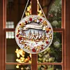 Christmas Snowy Landscape Acrylic DIY Diamond Painting Hanging Pendant