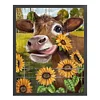 >SALE<Full Embroidery Eco-cotton Thread 11CT Printed Cow Cross Stitch Kit 40x50cm