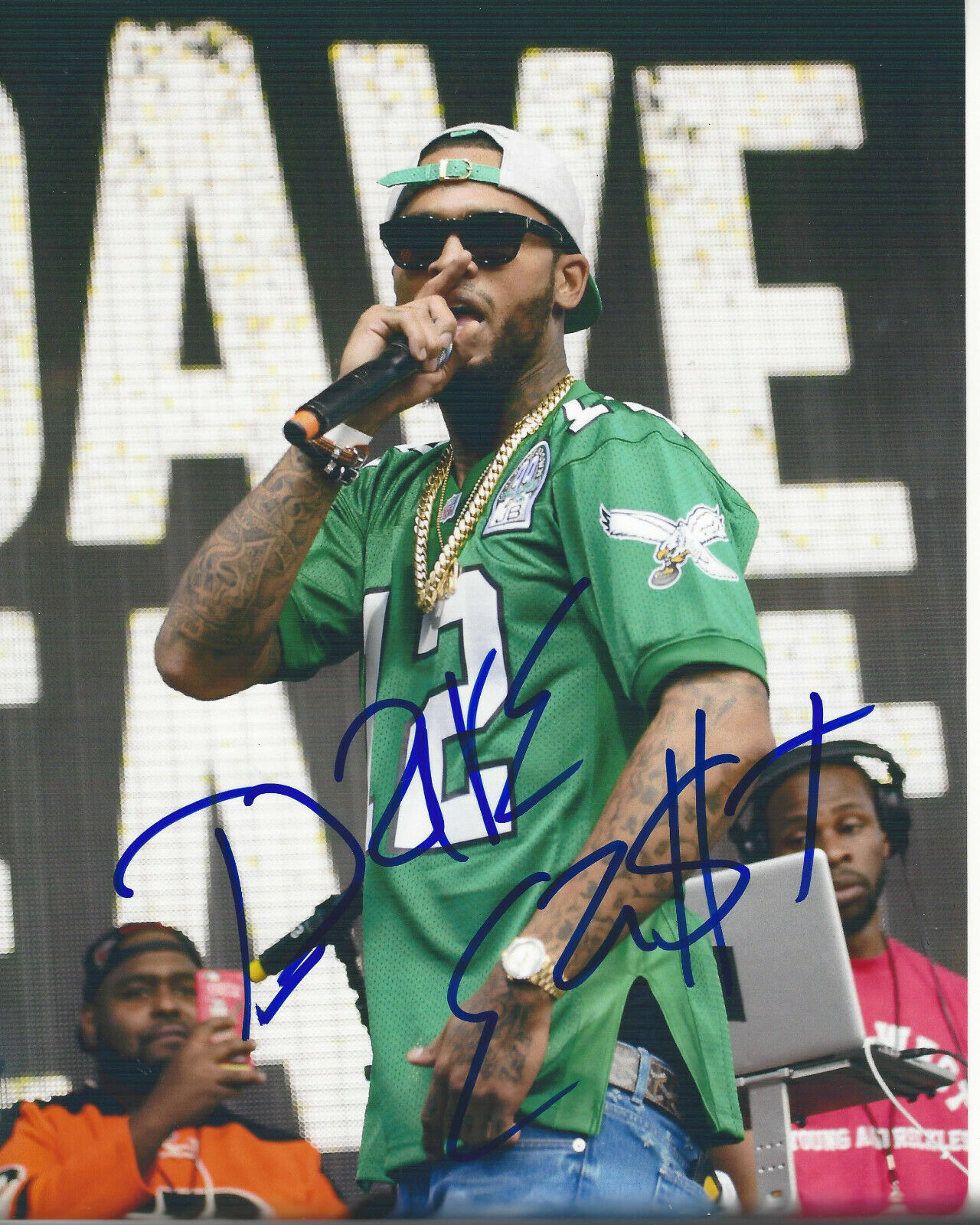 RAPPER DAVE EAST HAND SIGNED AUTHENTIC 8X10 Photo Poster painting w/COA NEW YORK RAP