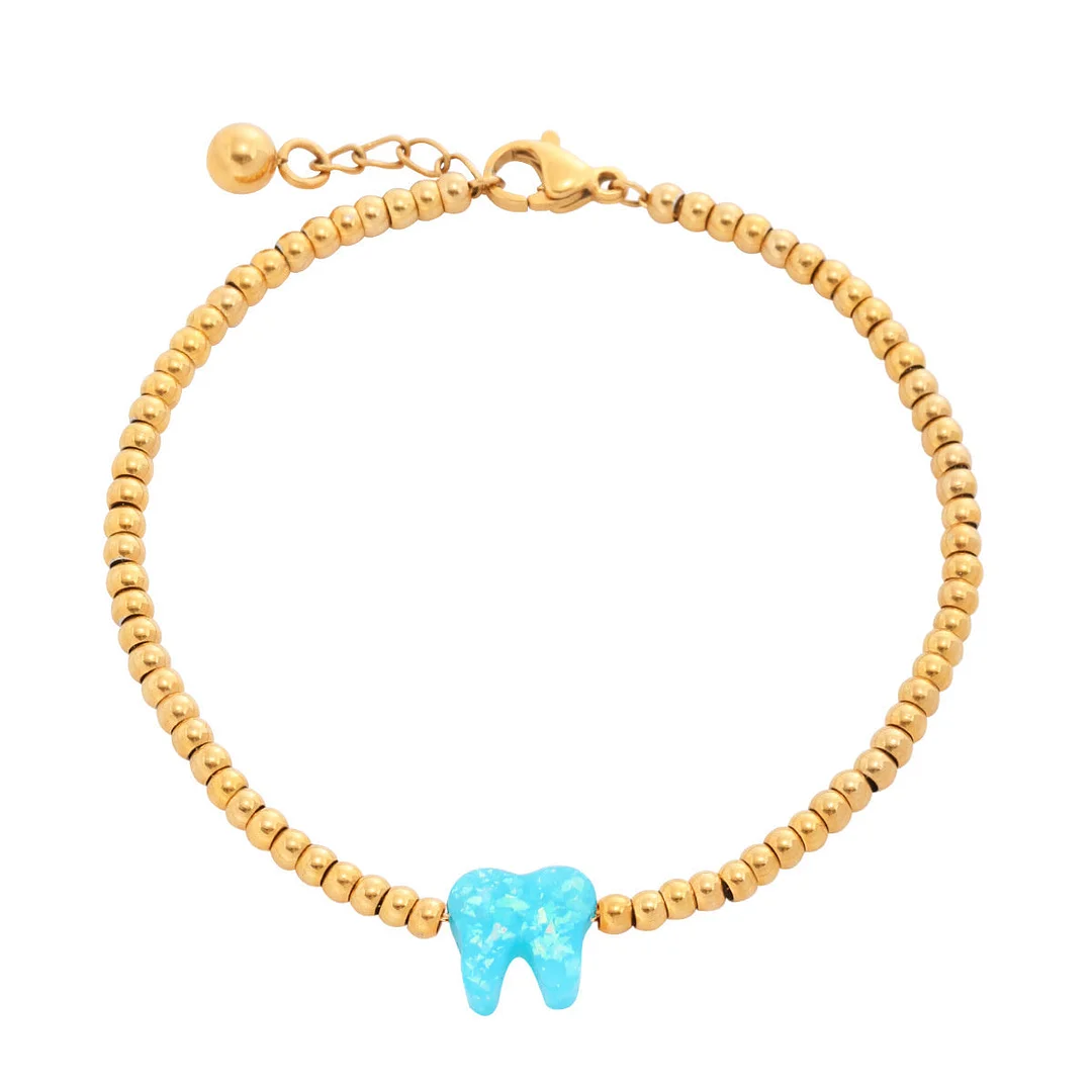 Colorful Cute Tooth Shape Titanium Steel Bracelet