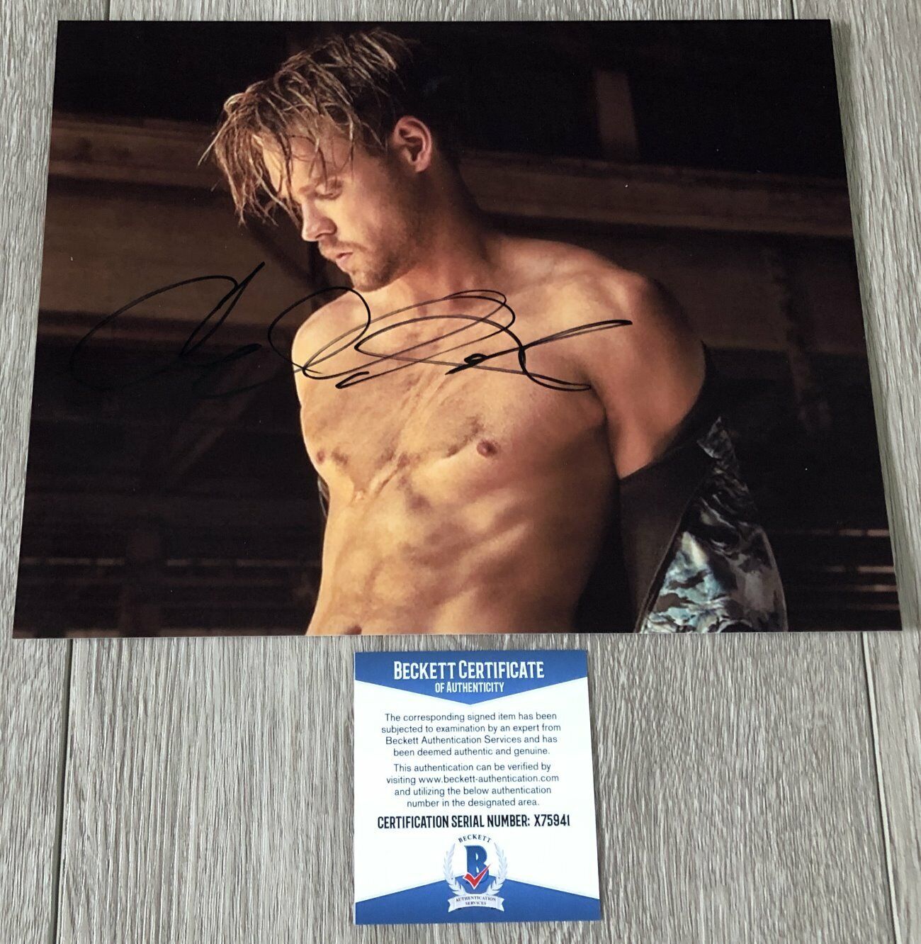 SEXY CHORD OVERSTREET SIGNED AUTOGRAPH GLEE 8x10 Photo Poster painting w/PROOF & BECKETT BAS COA